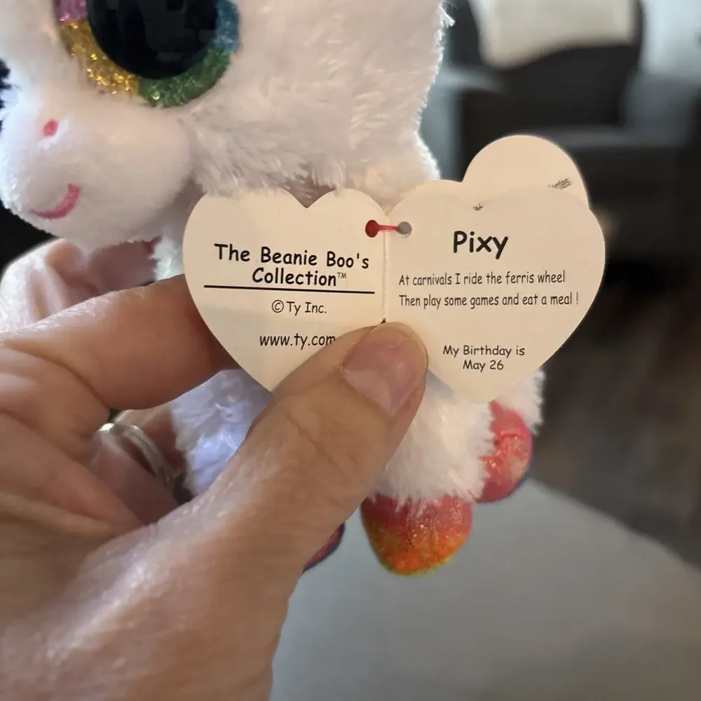 New with tags TY Beanie Boos - PIXY the Unicorn (6 Inch)